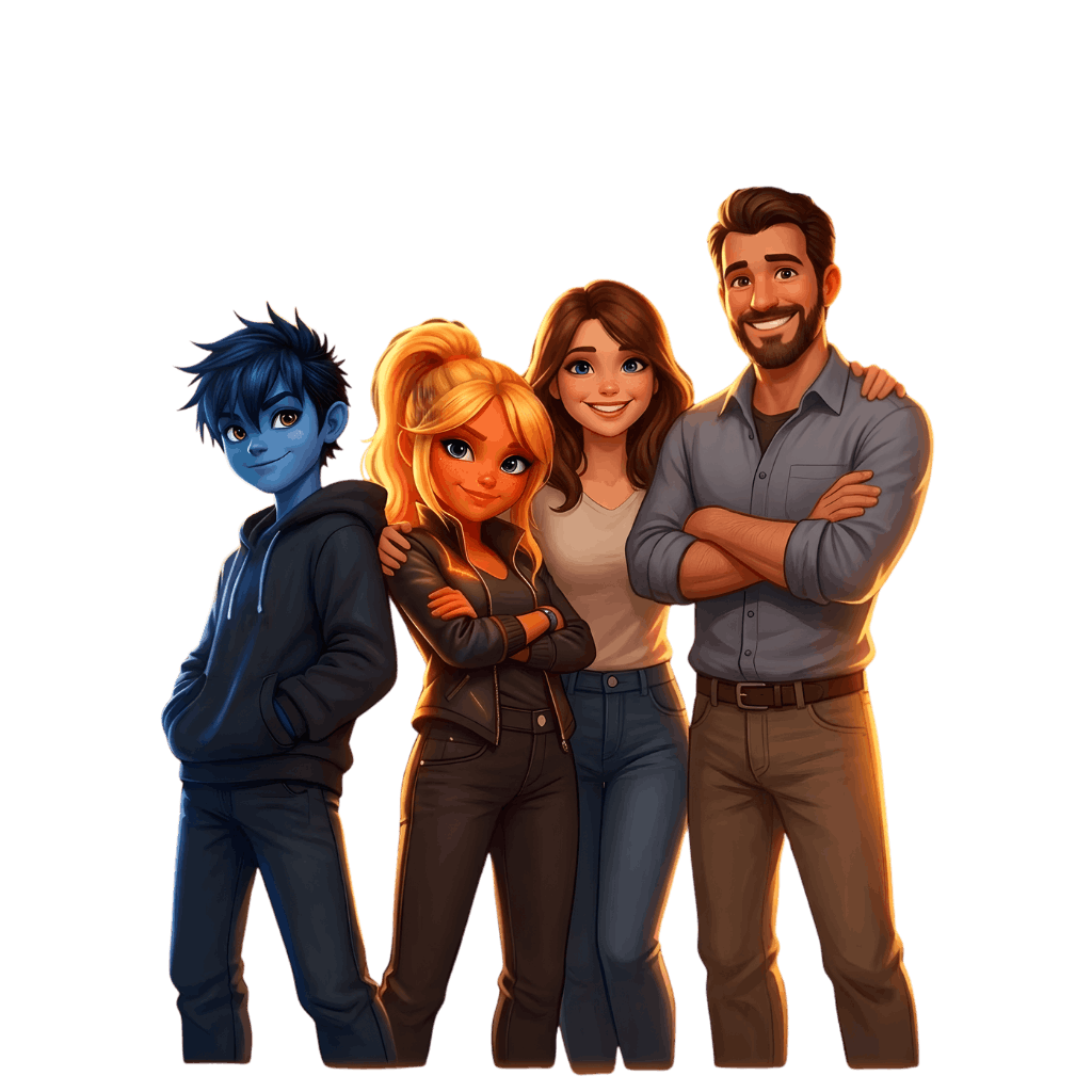 WizeGen creature characters - family learning together WizeGen creature characters